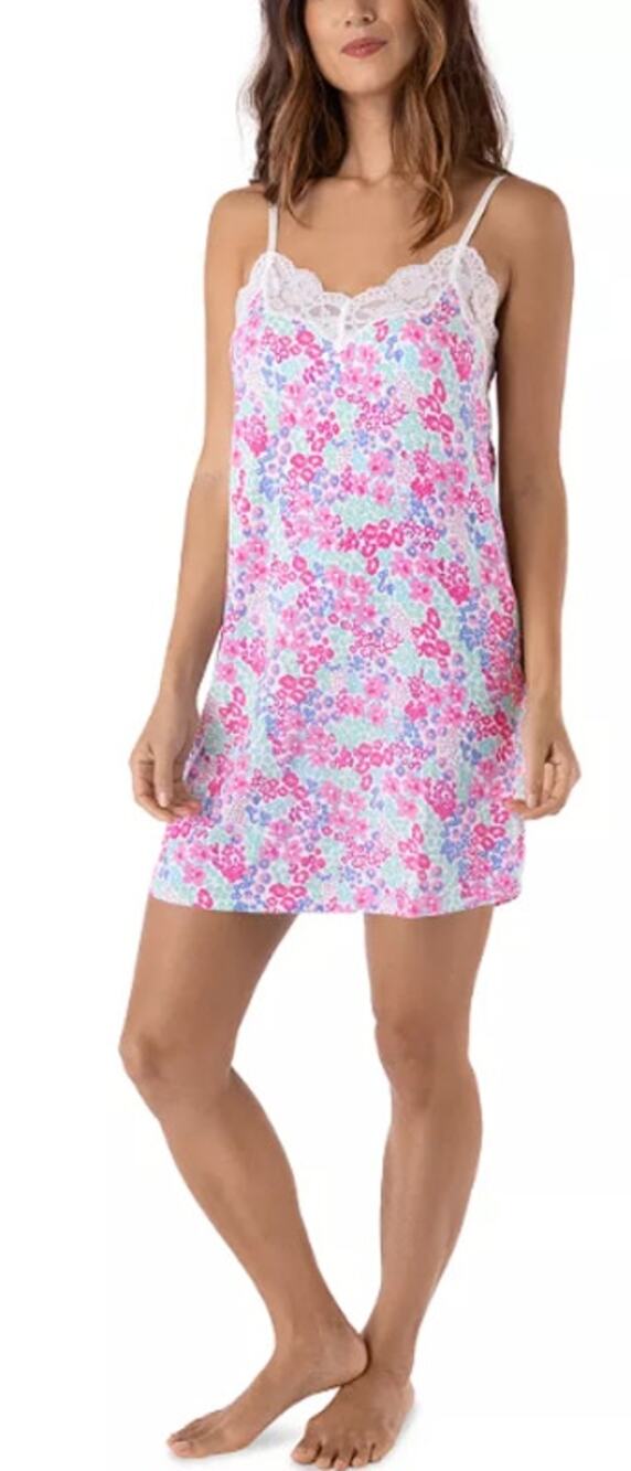 P.J. SAVAGE X RAMY BROOK SMALL BEACH BOUTIQUE FLORAL CHEMISE NIGHTGOWN NEW